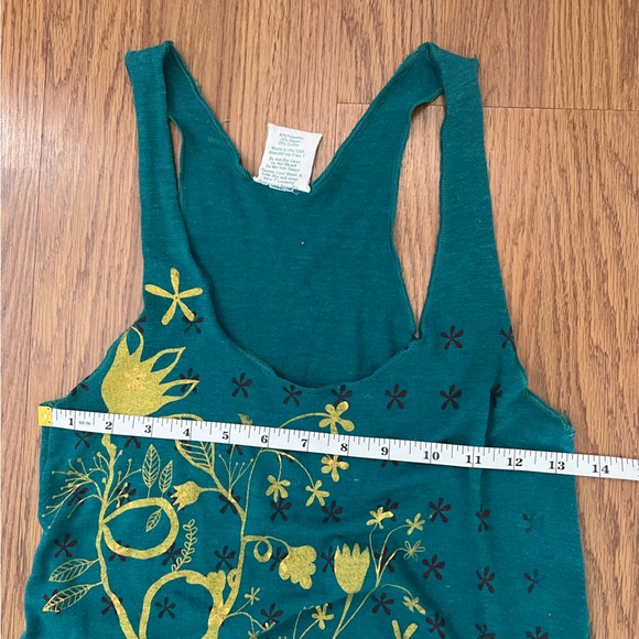 SuperMaggie Vintage Women’s Green Boho Floral Tank Top Oversized Size Small - Picture 10 of 11